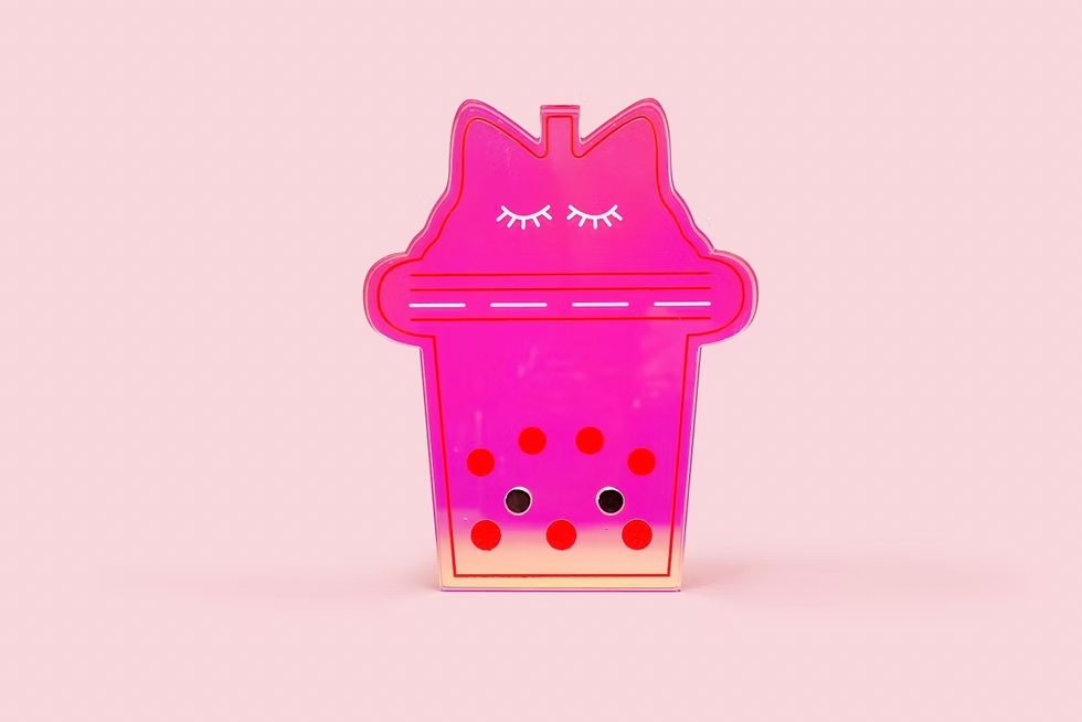 Bubble Tea Lash Palette – Wimpernstreifen-Halter mit Magnet | Rainbow Edition