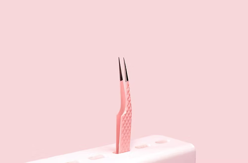 Fibertip Pinzette – Rosa | Für Lashartists