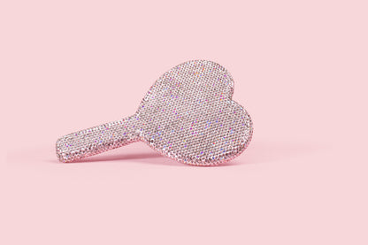 Diamond Lash Mirror – Heart Edition | Kunden-Handspiegel Silber