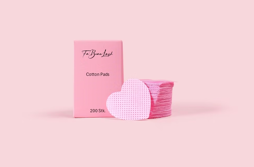 Rosa Herz Cotton Pads – Wimpern & Beauty Zubehör