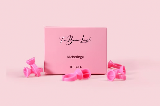 Rosa Kleberringe – 100 Stück | Lash Artist Zubehör