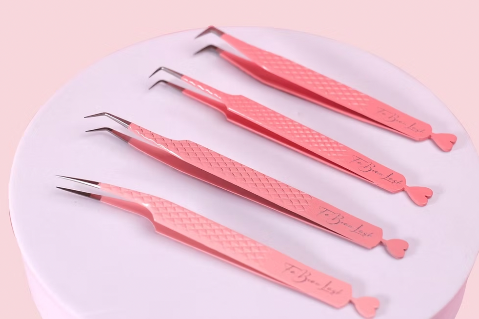 Fibertip Pinzette – Rosa | Für Lashartists