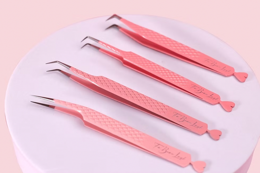 Fibertip Pinzette – Rosa | Für Lashartists