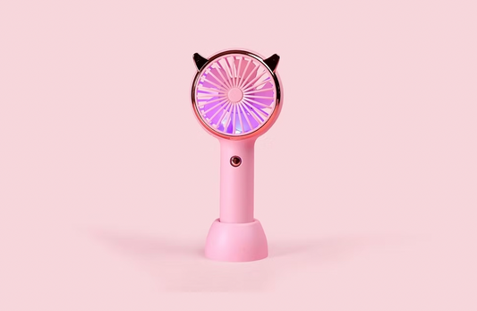 Handventilator mit 3 Stufen & LED-Lichtern – Zum Trocknen von Wimpern